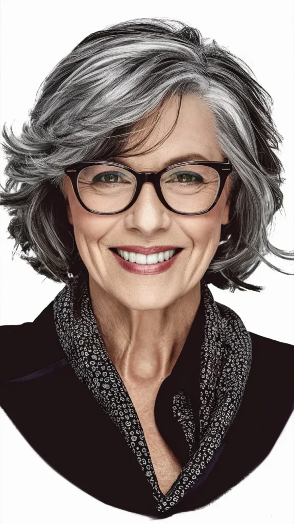 30+ Stunning Images of Short Hair for Older Women with Glasses and Wavy Styles