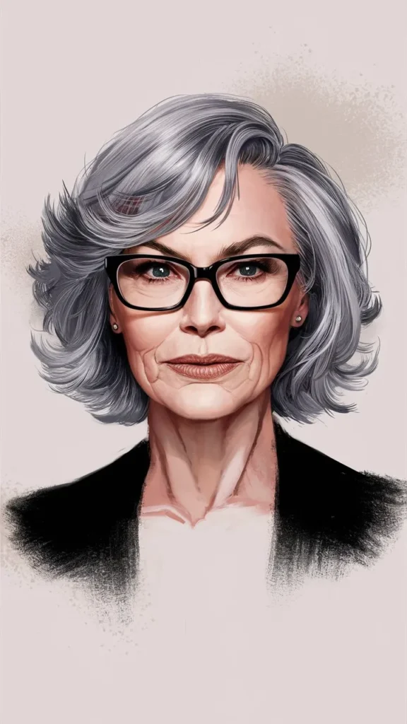 30+ Stunning Images of Short Hair for Older Women with Glasses and Wavy Styles