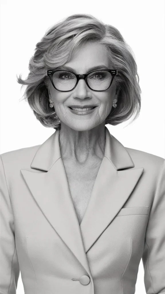 30+ Stunning Images of Short Hair for Older Women with Glasses and Wavy Styles