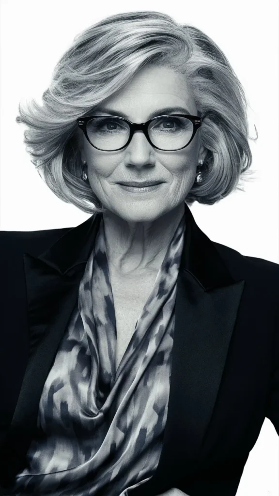 30+ Stunning Images of Short Hair for Older Women with Glasses and Wavy Styles