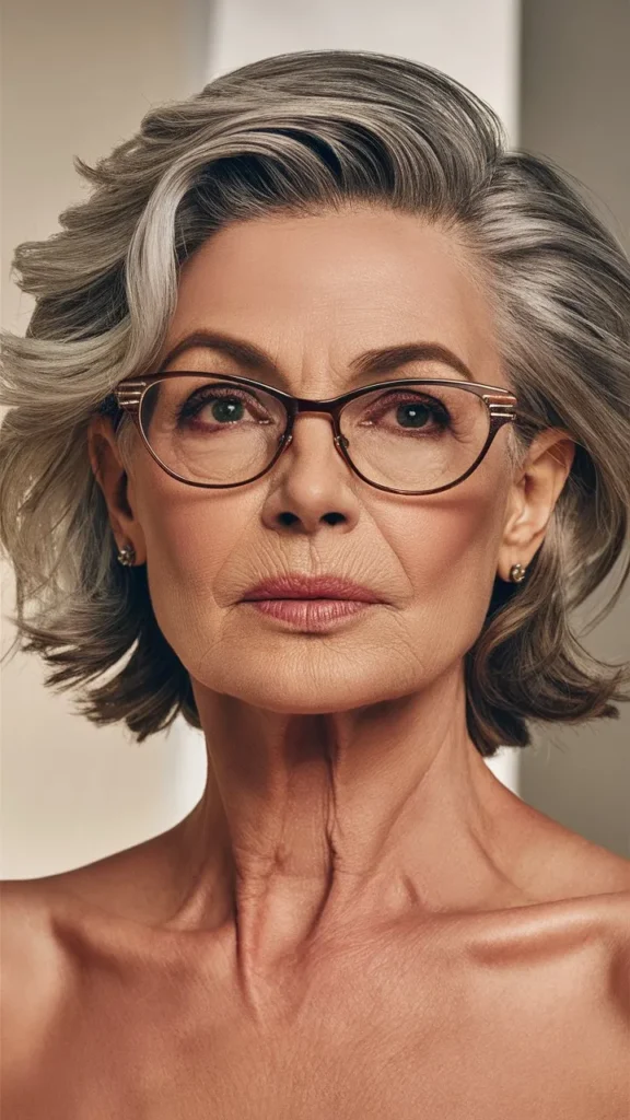 30+ Stunning Images of Short Hair for Older Women with Glasses and Wavy Styles