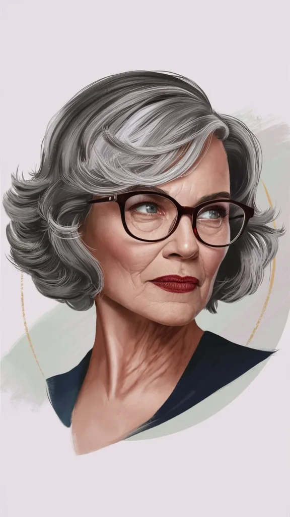 30+ Stunning Images of Short Hair for Older Women with Glasses and Wavy Styles