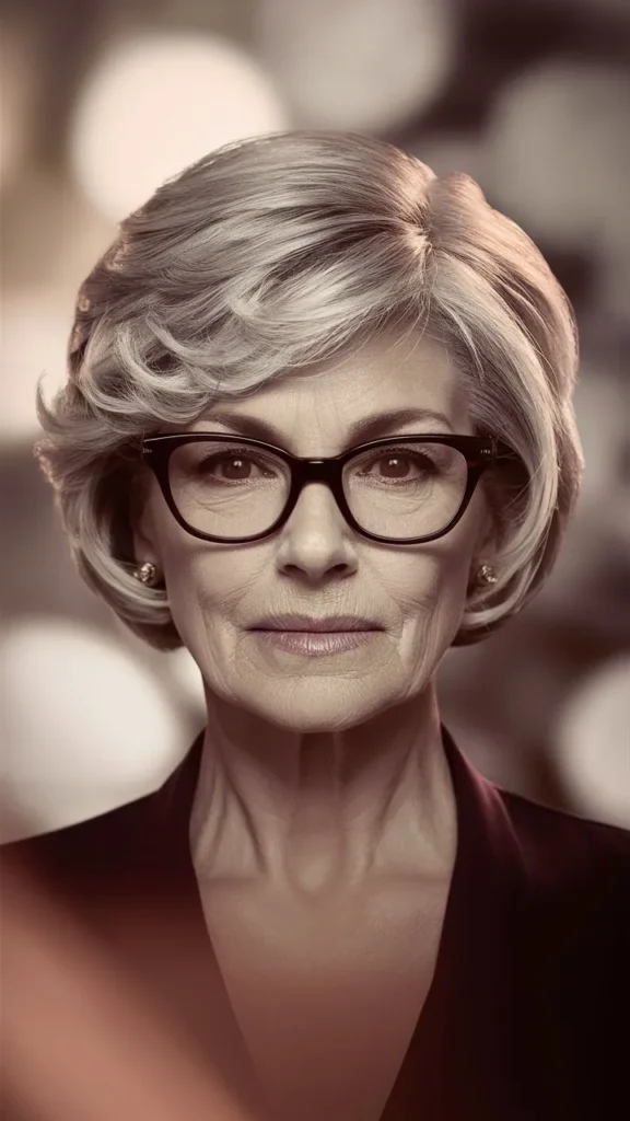 30+ Stunning Images of Short Hair for Older Women with Glasses and Wavy Styles