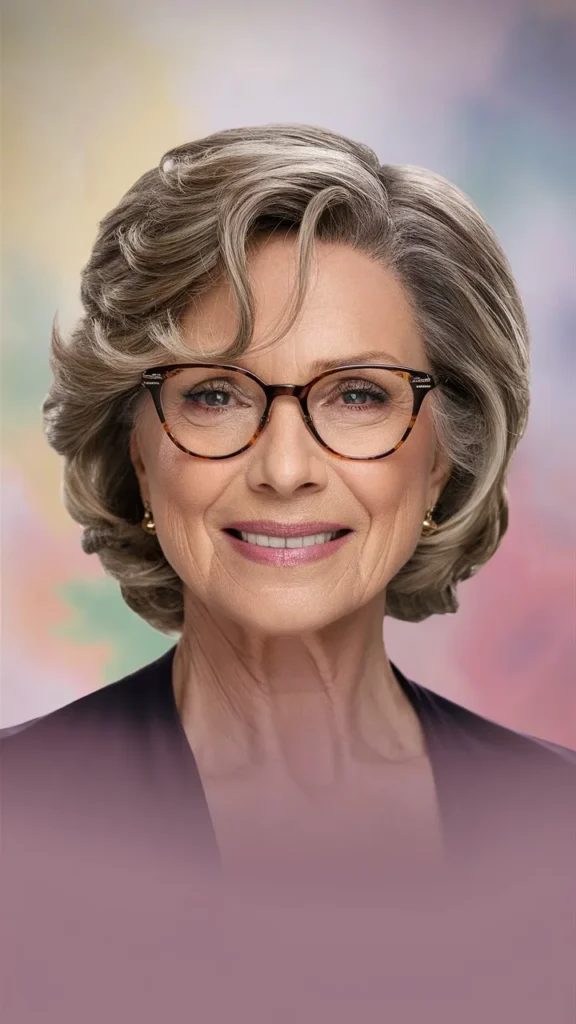 30+ Stunning Images of Short Hair for Older Women with Glasses and Wavy Styles