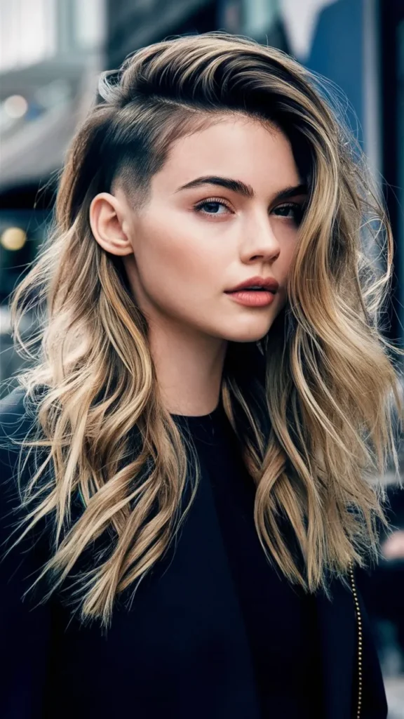 30+ Gorgeous Images of Short Sides Long Top Hair for Women with Wavy Styles