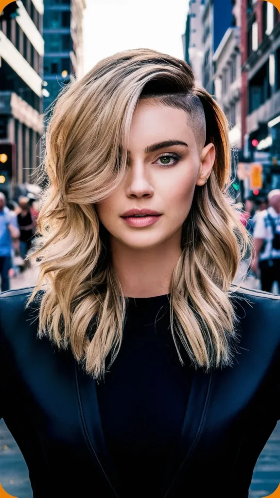 30+ Gorgeous Images of Short Sides Long Top Hair for Women with Wavy Styles