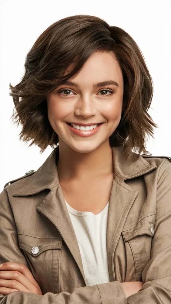 30+ Stunning Images of Short Brown Wavy Hair for Women