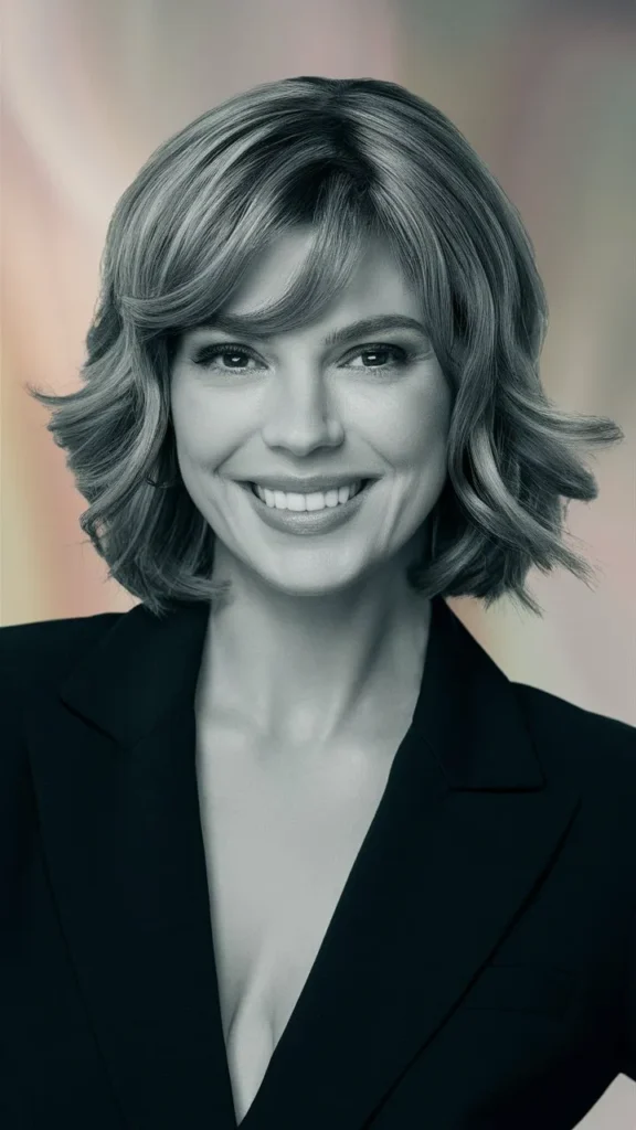 30+ Stunning Images of Short Wavy Hair with a Middle Part for Women