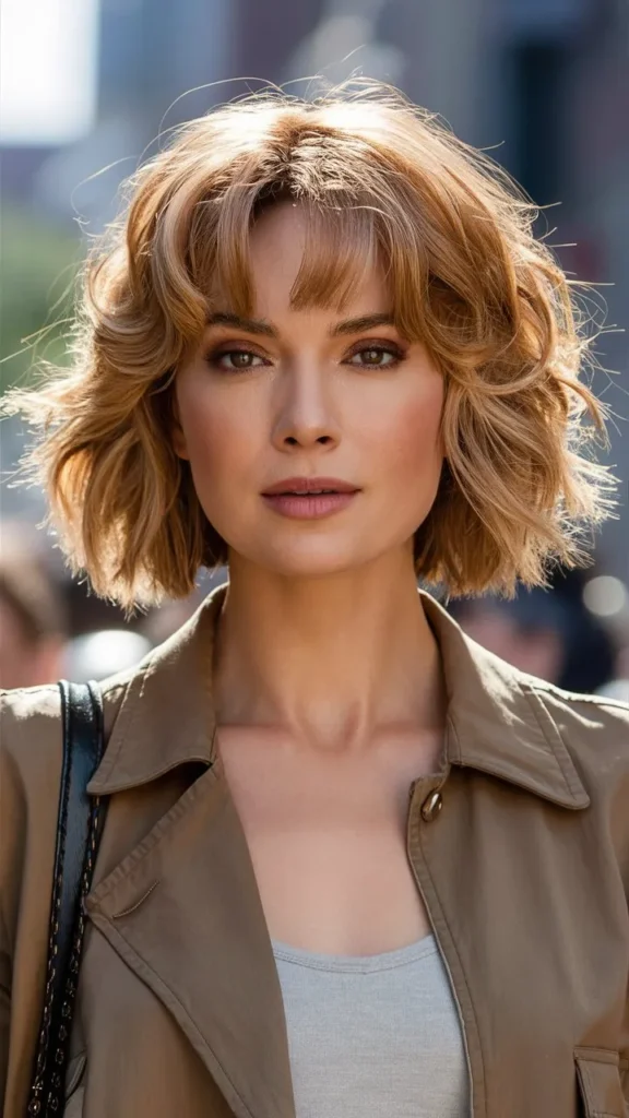 30+ Stunning Images of Short Wavy Hair with a Middle Part for Women