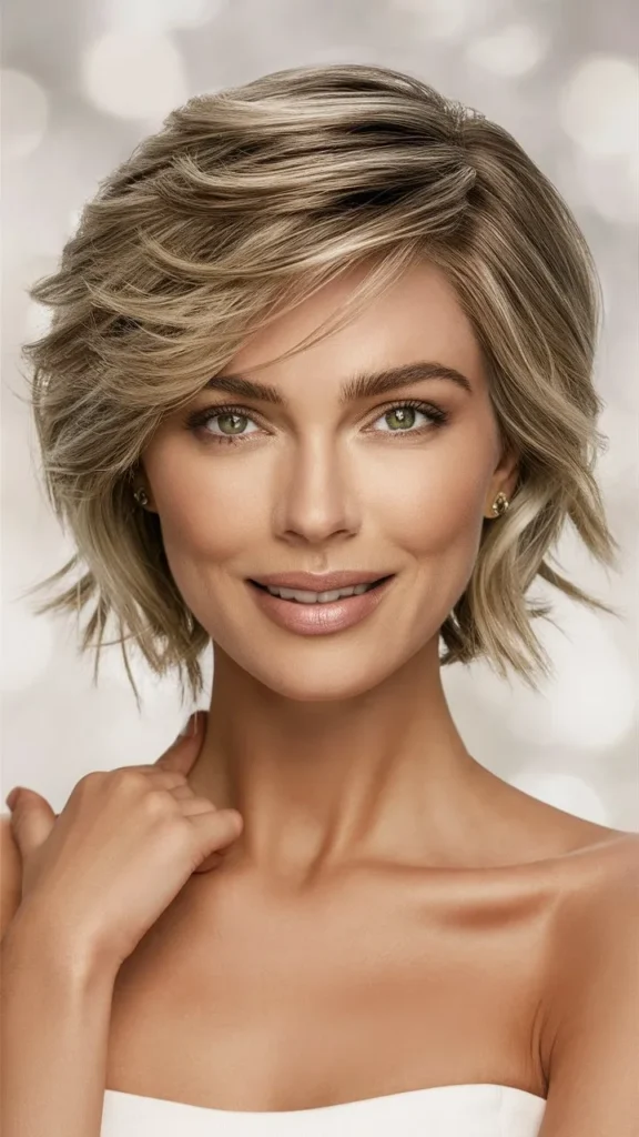 30+ Gorgeous Images of Short Wavy Hair with Layers for Women