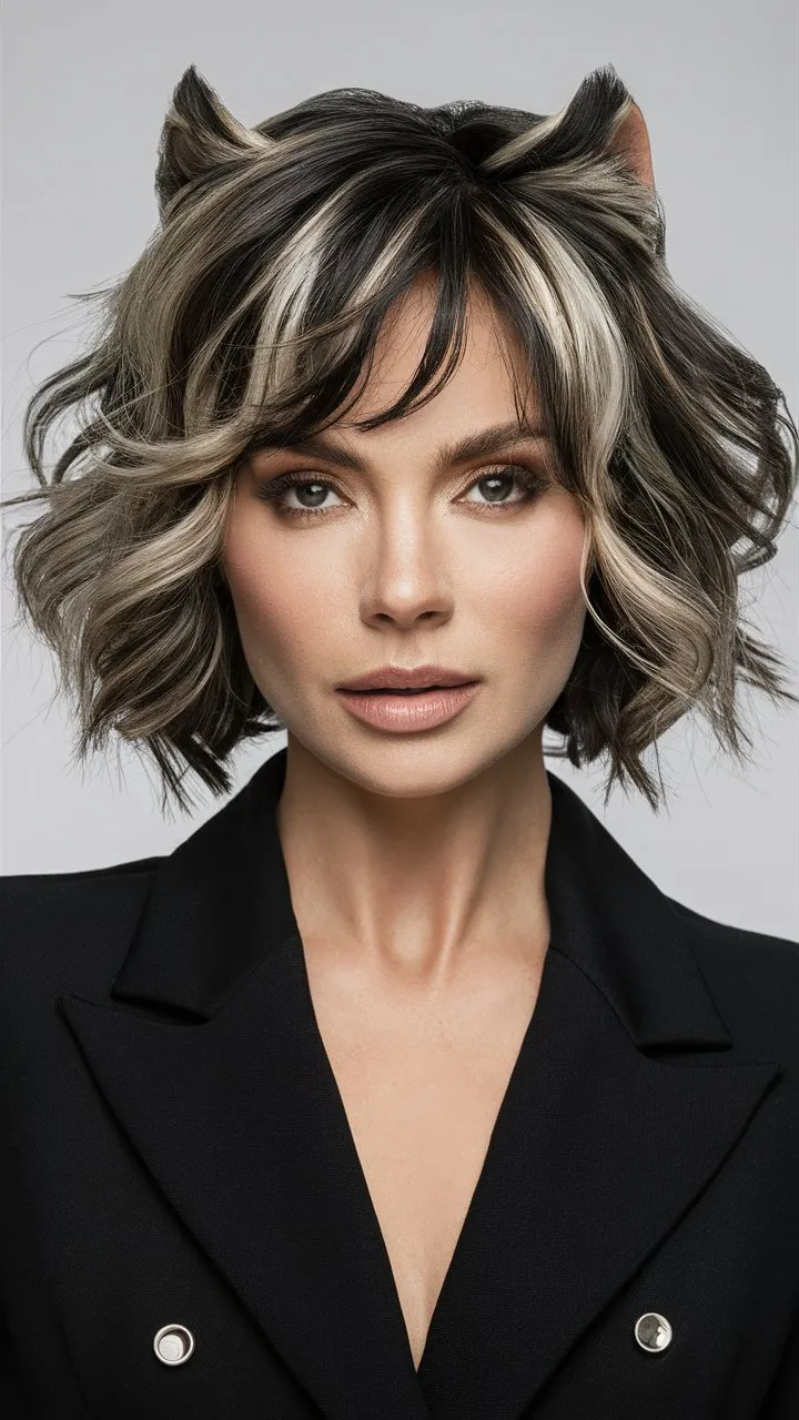 30+ Trendy Images of Short Wavy Wolf Cut Hairstyles for Women