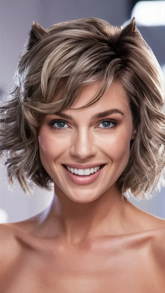 30+ Trendy Images of Short Wavy Wolf Cut Hairstyles for Women