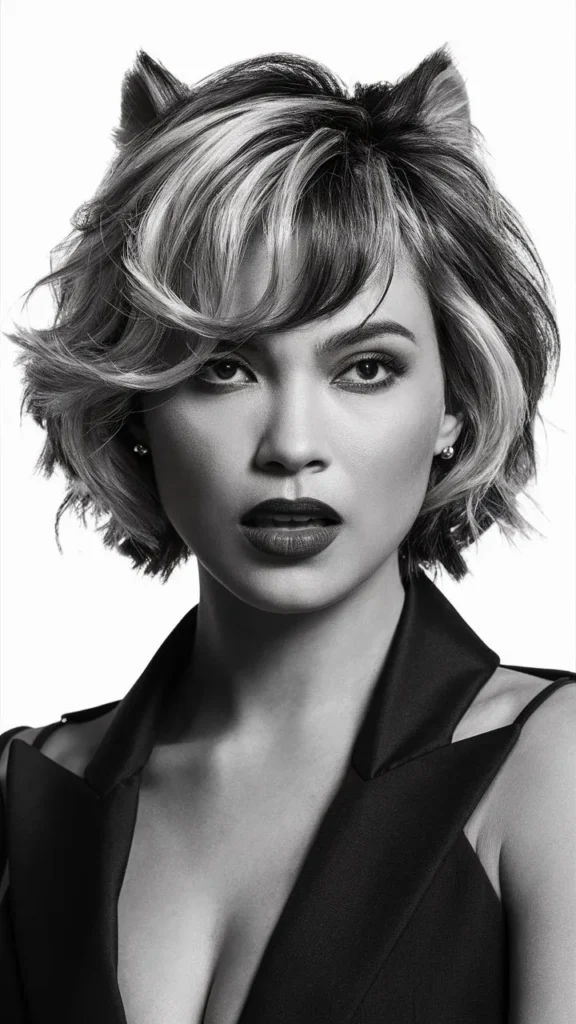 30+ Trendy Images of Short Wavy Wolf Cut Hairstyles for Women