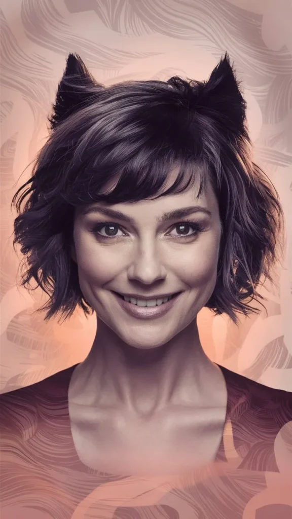 30+ Trendy Images of Short Wavy Wolf Cut Hairstyles for Women