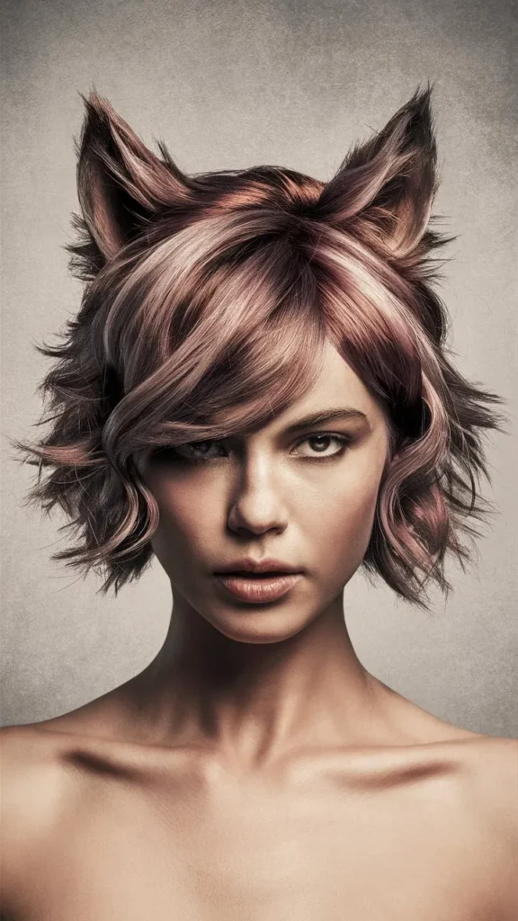 30+ Trendy Images of Short Wavy Wolf Cut Hairstyles for Women