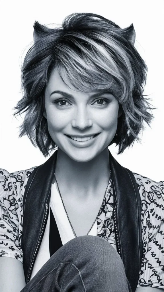 30+ Trendy Images of Short Wavy Wolf Cut Hairstyles for Women