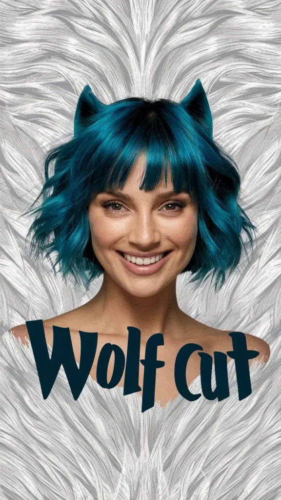 30+ Trendy Images of Short Wavy Wolf Cut Hairstyles for Women