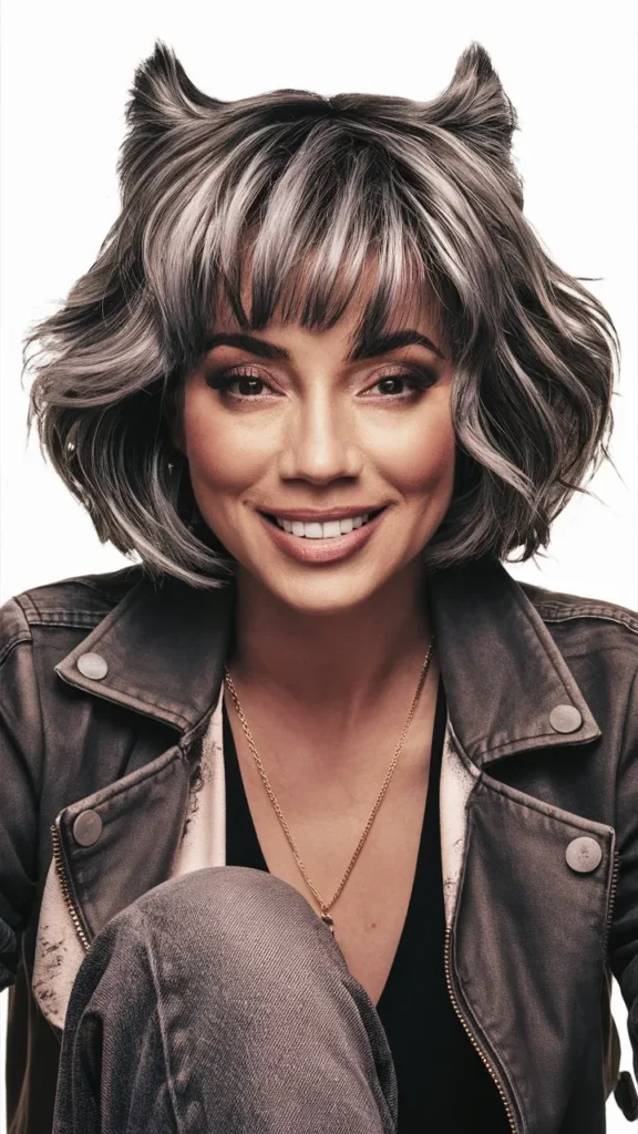 30+ Trendy Images of Short Wavy Wolf Cut Hairstyles for Women