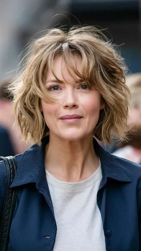 30+ Inspiring Images of Messy Wavy Short Hair for Women