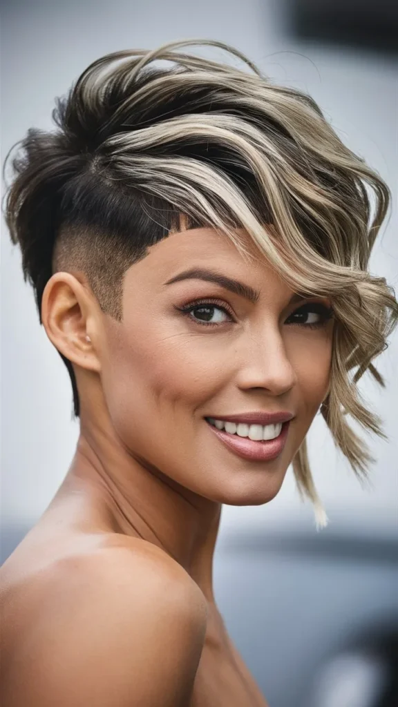 30+ Bold and Beautiful Images of Short Wavy Hair Pixie Undercut for Women