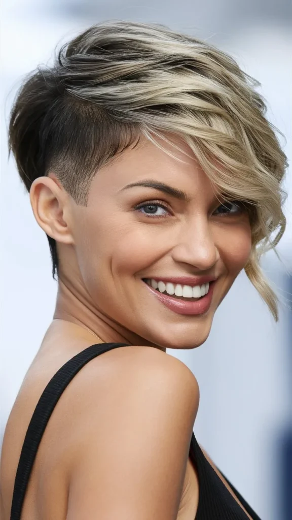 30+ Bold and Beautiful Images of Short Wavy Hair Pixie Undercut for Women