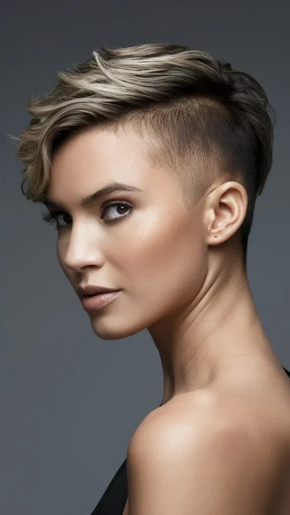 30+ Bold and Beautiful Images of Short Wavy Hair Pixie Undercut for Women