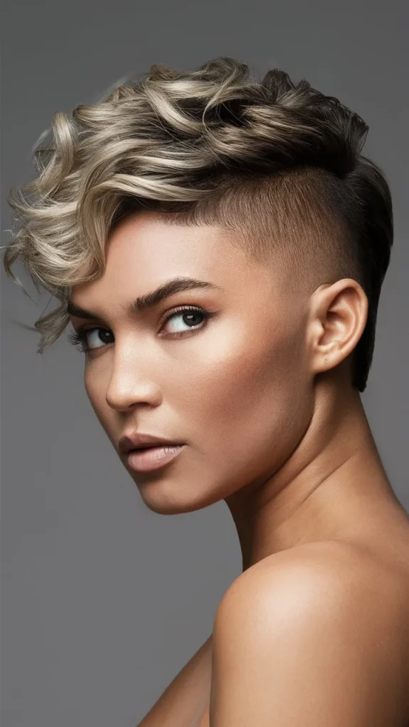 30+ Bold and Beautiful Images of Short Wavy Hair Pixie Undercut for Women