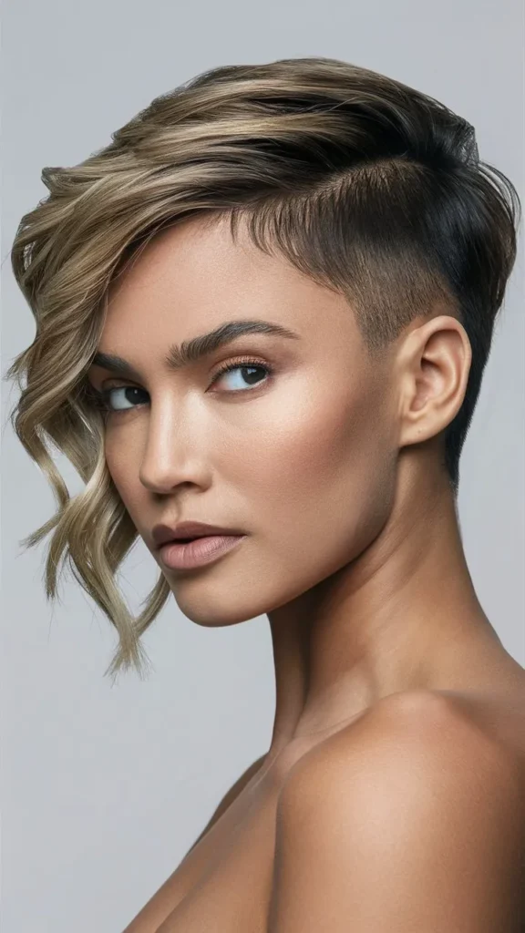 30+ Bold and Beautiful Images of Short Wavy Hair Pixie Undercut for Women