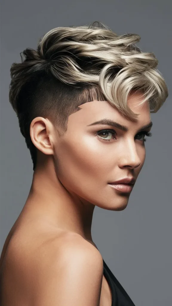 30+ Bold and Beautiful Images of Short Wavy Hair Pixie Undercut for Women