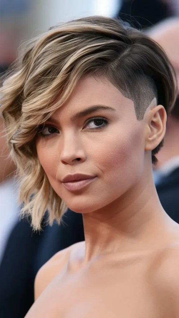 30+ Bold and Beautiful Images of Short Wavy Hair Pixie Undercut for Women