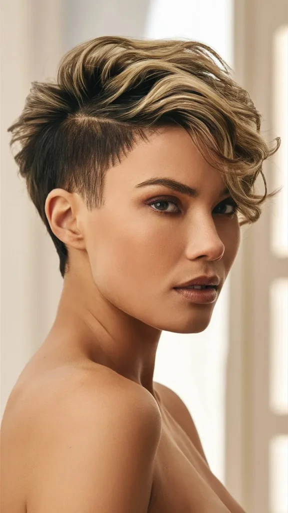 30+ Bold and Beautiful Images of Short Wavy Hair Pixie Undercut for Women