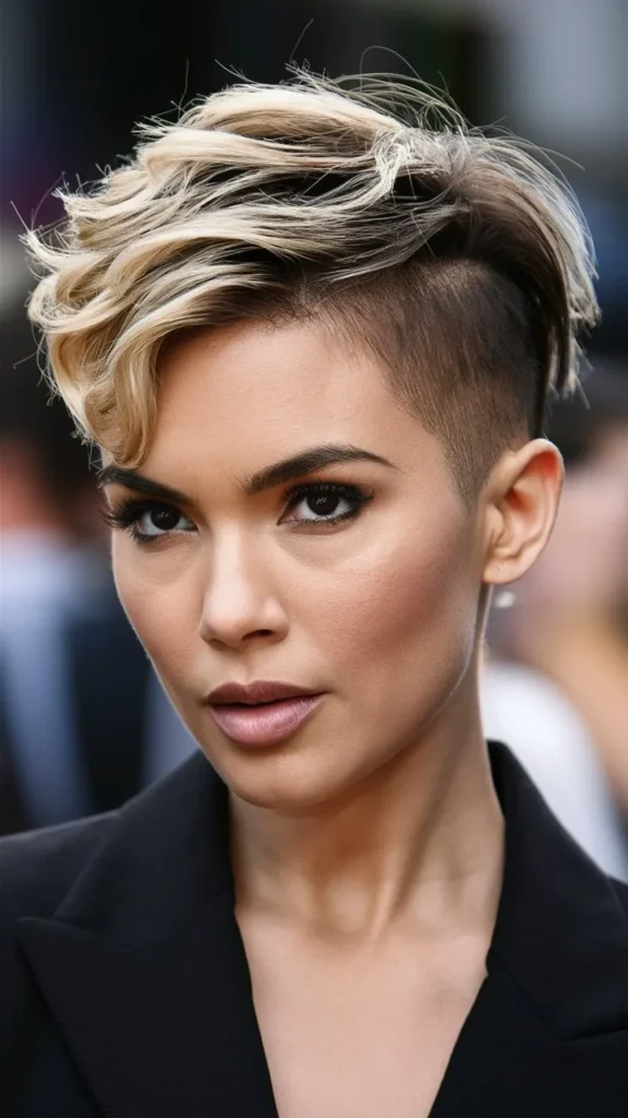 30+ Bold and Beautiful Images of Short Wavy Hair Pixie Undercut for Women