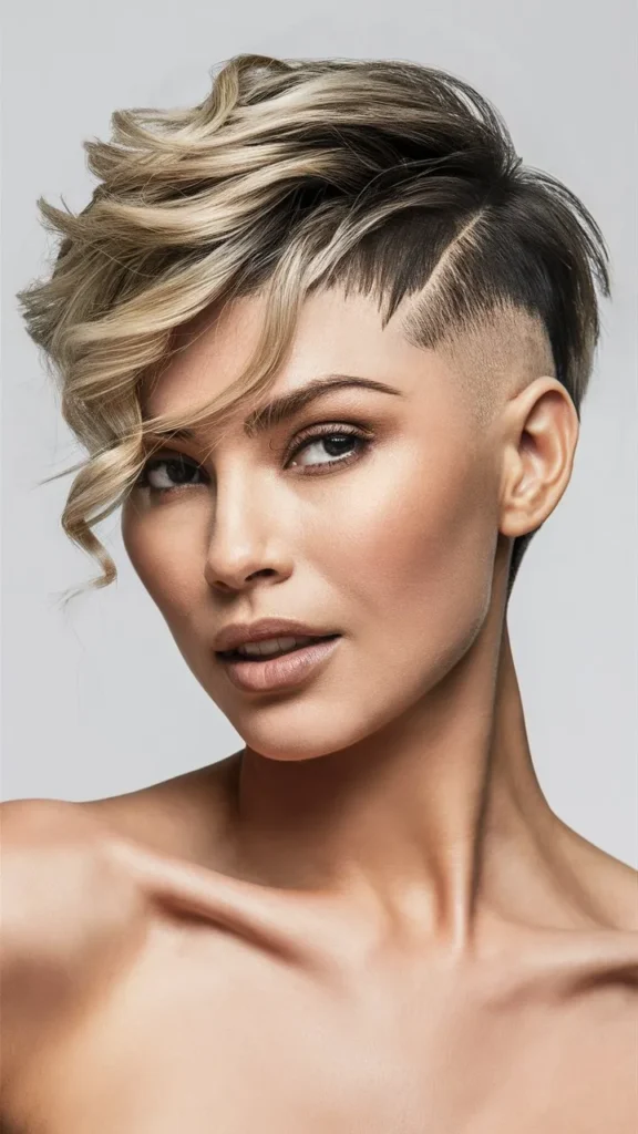 30+ Bold and Beautiful Images of Short Wavy Hair Pixie Undercut for Women