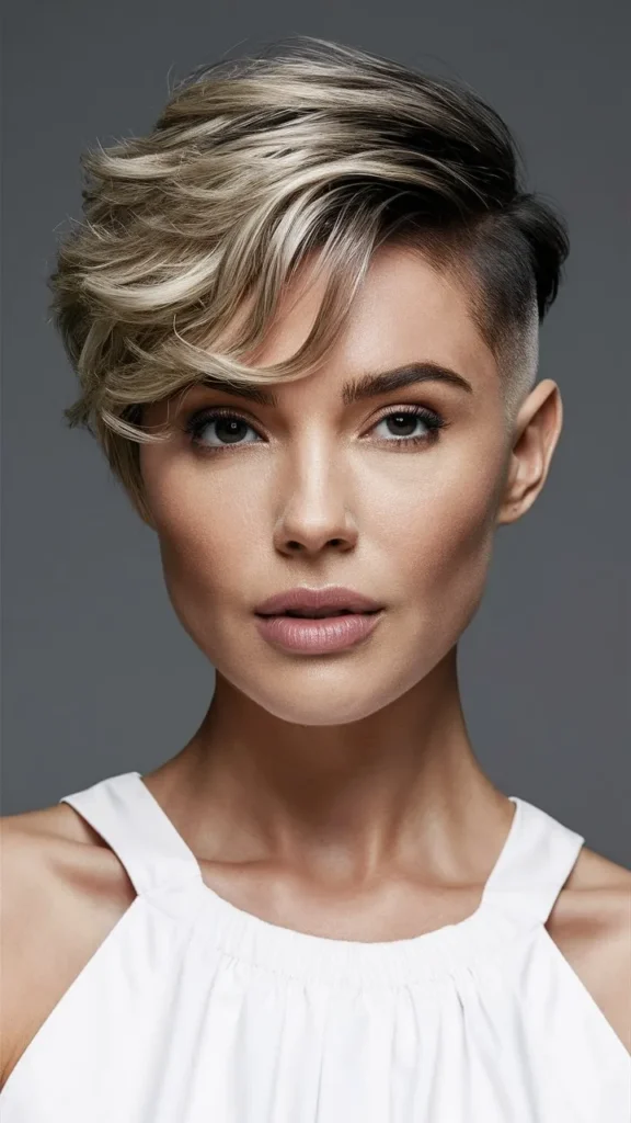 30+ Bold and Beautiful Images of Short Wavy Hair Pixie Undercut for Women