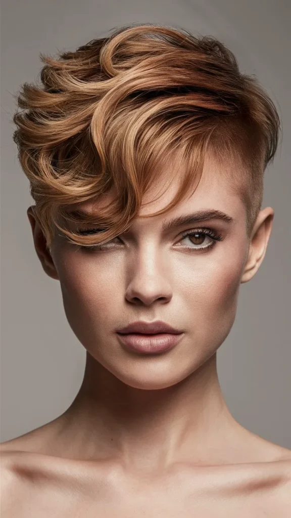 30+ Bold and Beautiful Images of Short Wavy Hair Pixie Undercut for Women