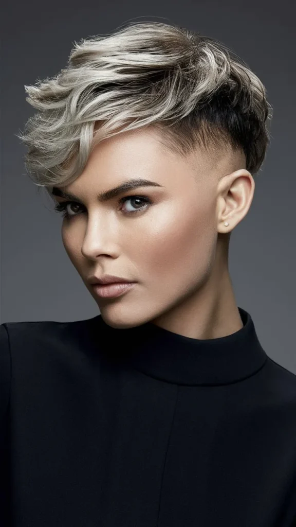 30+ Bold and Beautiful Images of Short Wavy Hair Pixie Undercut for Women