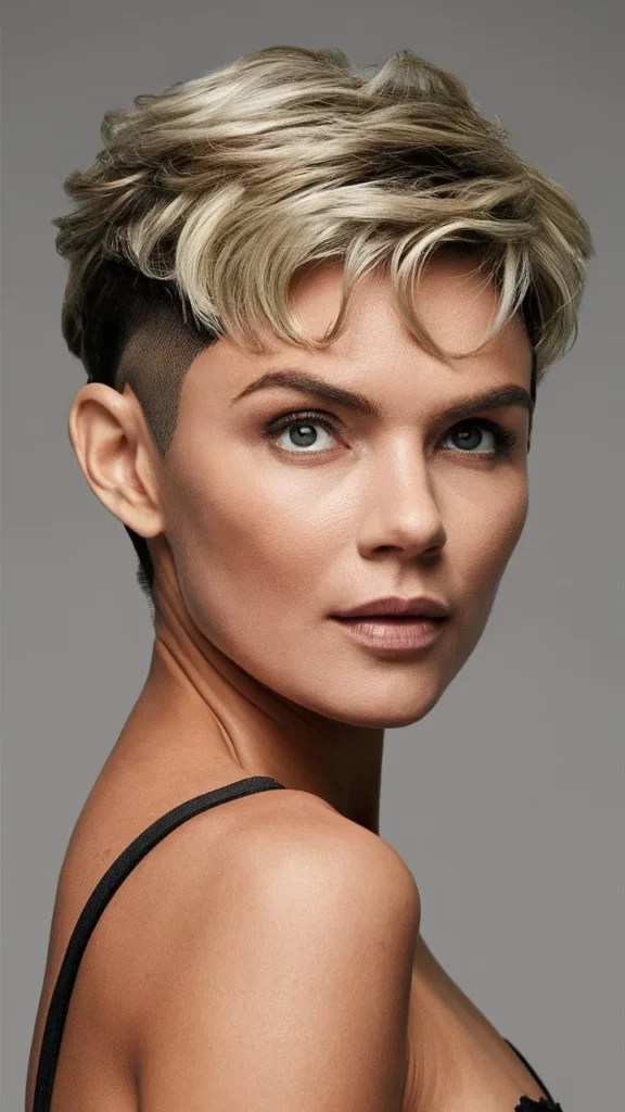 30+ Bold and Beautiful Images of Short Wavy Hair Pixie Undercut for Women