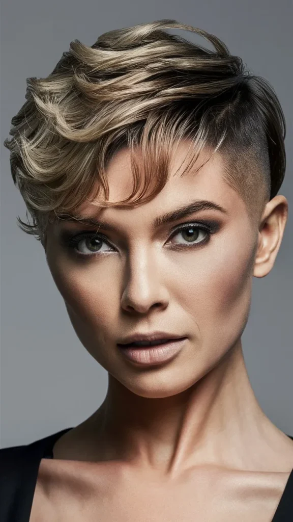 30+ Bold and Beautiful Images of Short Wavy Hair Pixie Undercut for Women