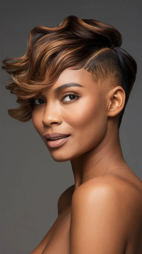 30+ Bold and Beautiful Images of Short Wavy Hair Pixie Undercut for Women