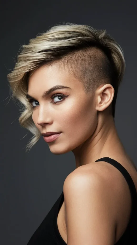 30+ Bold and Beautiful Images of Short Wavy Hair Pixie Undercut for Women