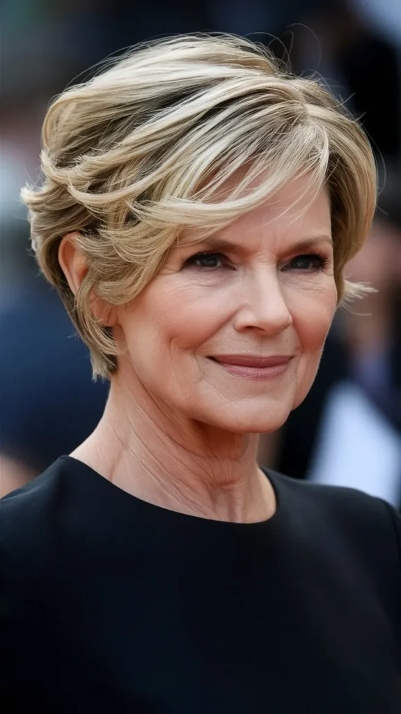 30+ Stunning Images of Short Wavy Hair for 60-Year-Old Women