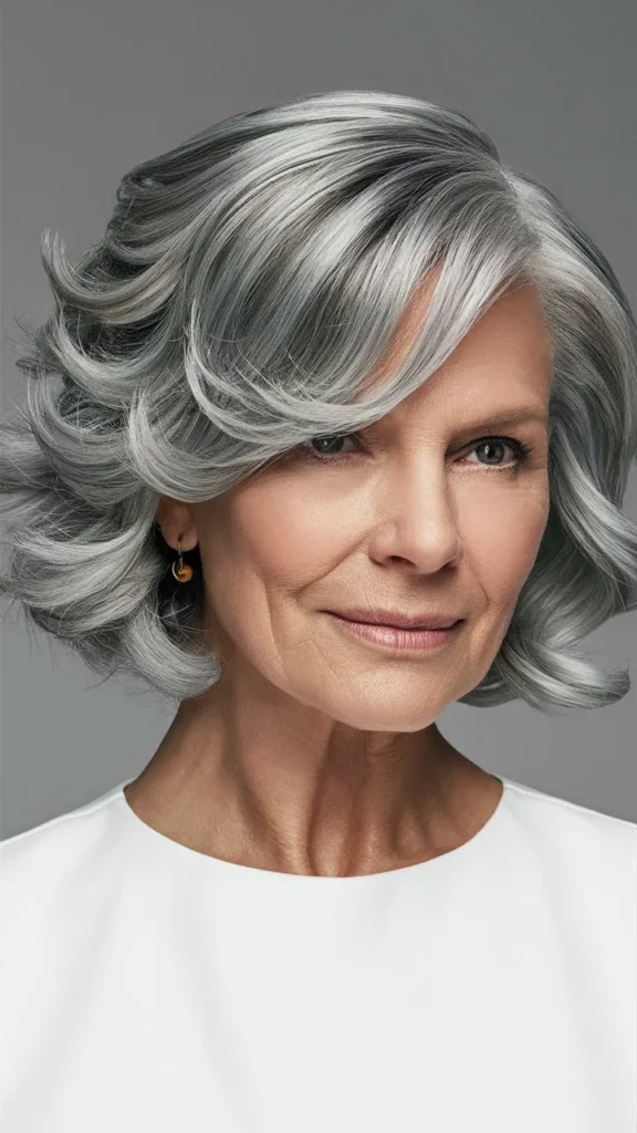 30+ Stunning Images of Short Wavy Hair for 60-Year-Old Women