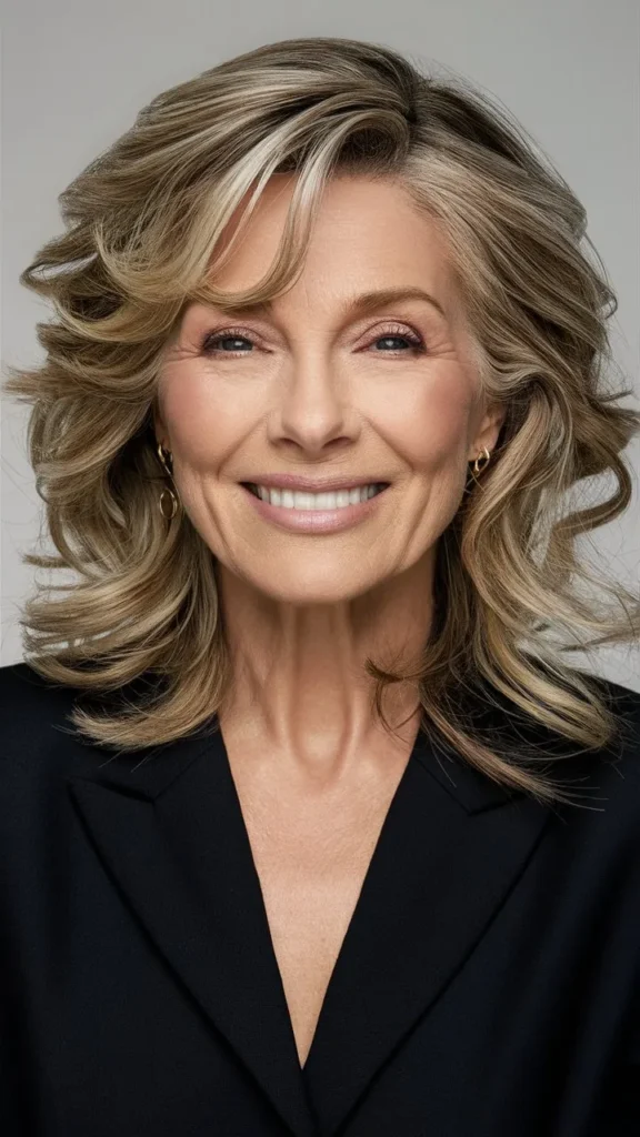 30+ Sexy Chic Medium Wavy Hairstyles for Women Over 60