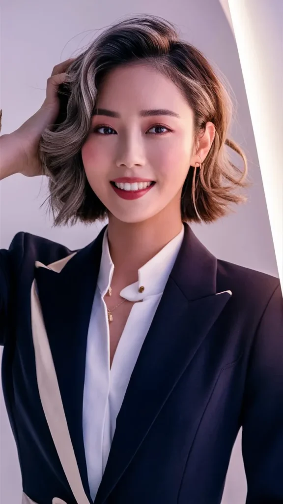 30+ Gorgeous Images of Korean Short Hair Women with Wavy Styles