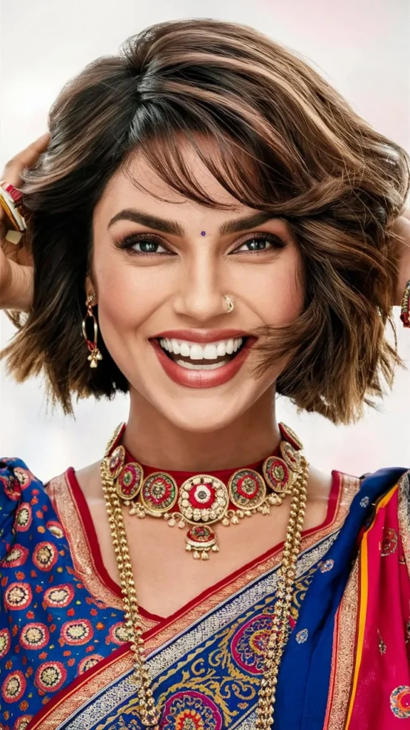 30+ Images of Stunning Short Haircuts for Indian Women with Wavy Hair