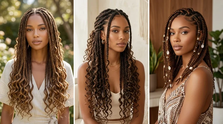 22 Boho Knotless Braids Ideas Every Summer Girl Needs to See