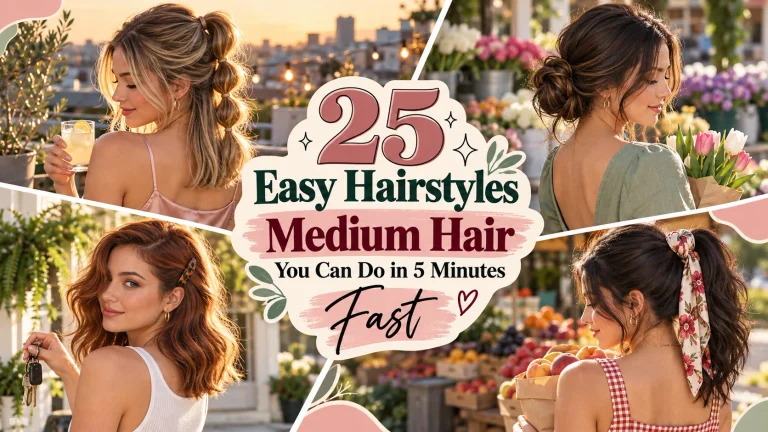 25 Easy Hairstyles for Medium Hair You Can Do in 5 Minutes