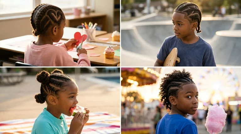 15 Children Cornrow Hairstyles for Natural Kids to Rock