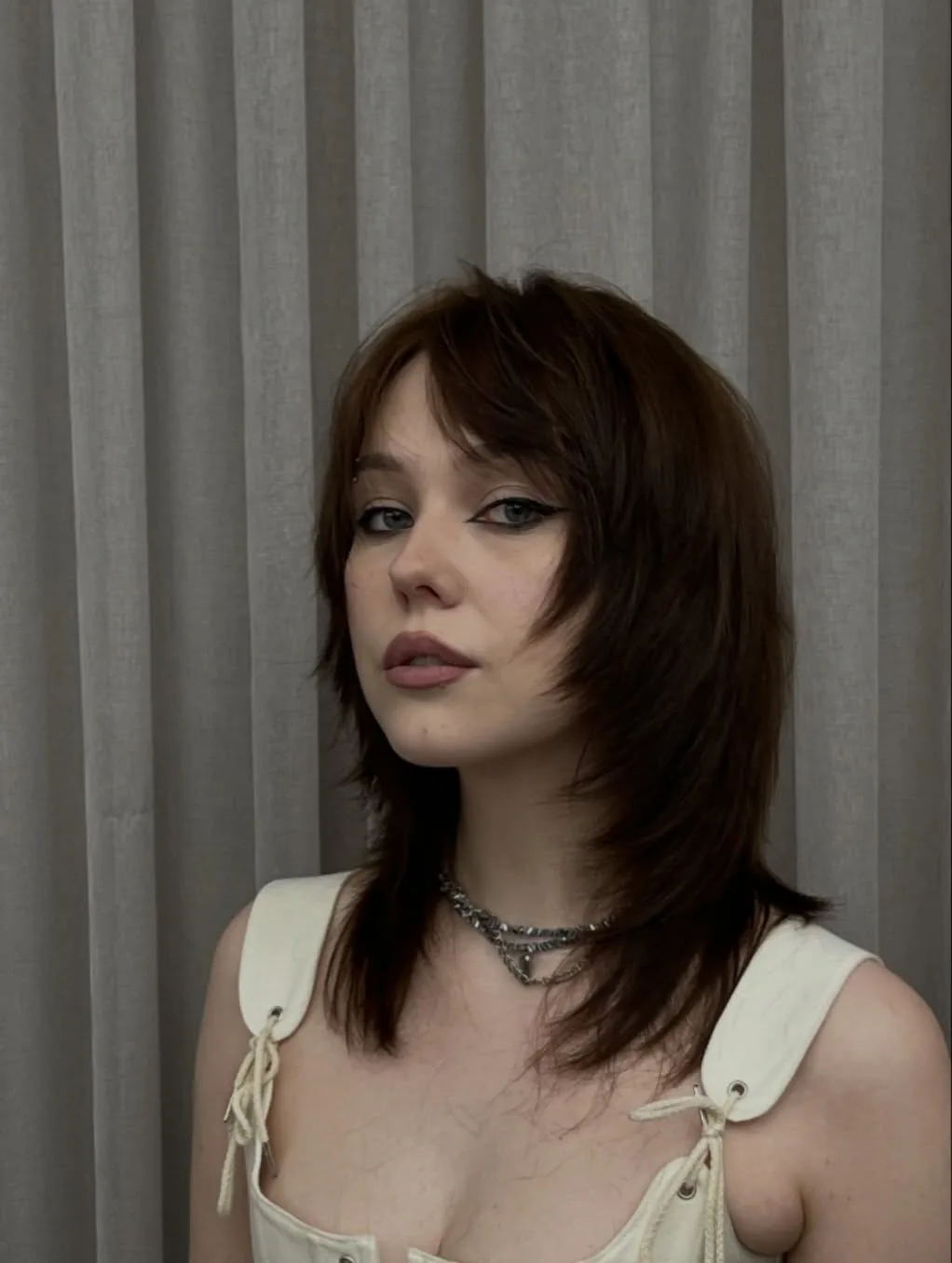 Medium shag haircut: textured shag for fine hair