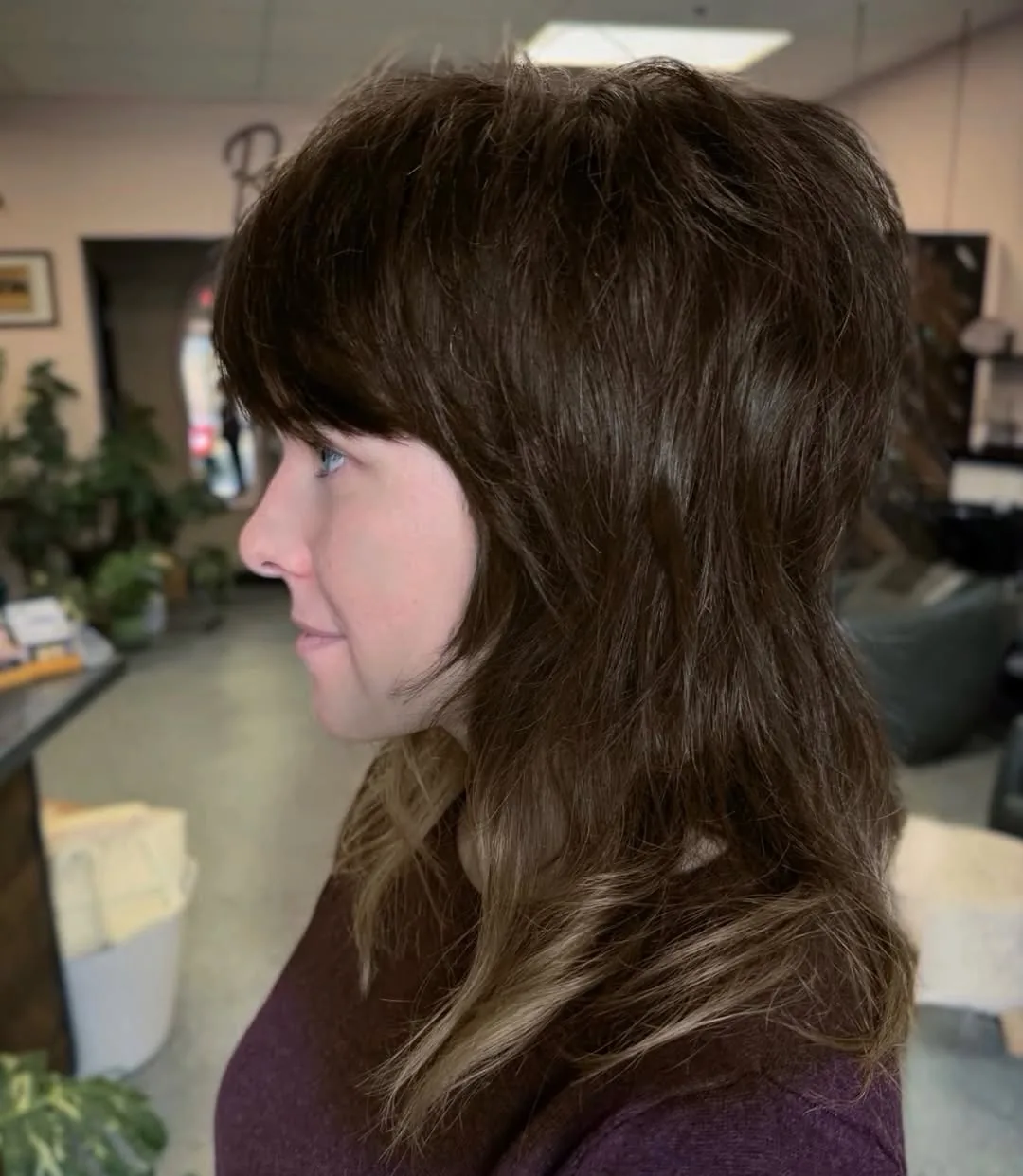 Medium shag haircut: shag with face-framing layers